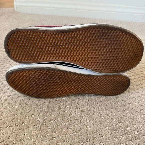 Vans Authentic Lo Pro Port Wine Red Lace Up Vans Size 8 - Picture 4 of 6